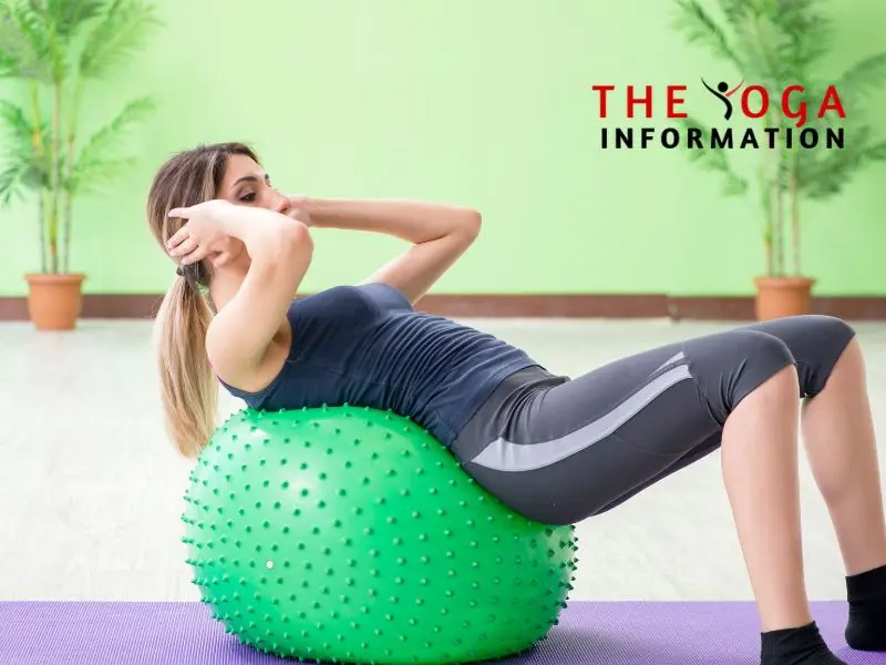 Image of a person using a yoga ball for exercise and fitness training